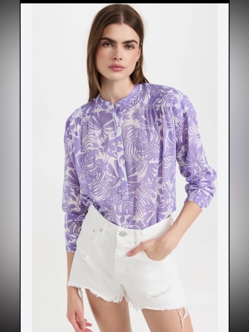 SUNDRY Palm Beach Henley in Bright Orchid size 1 or US Small - Picture 3 of 12
